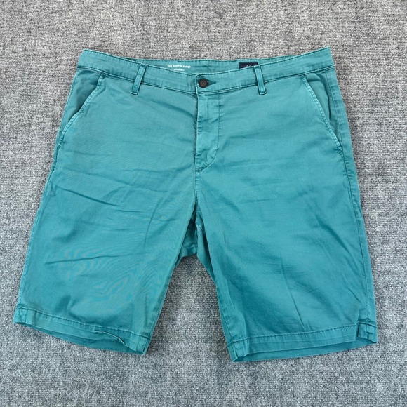 Adriano Goldschmied The Griffin Shorts Men's 38R Teal Green Tailored Fit Chino - Picture 2 of 12